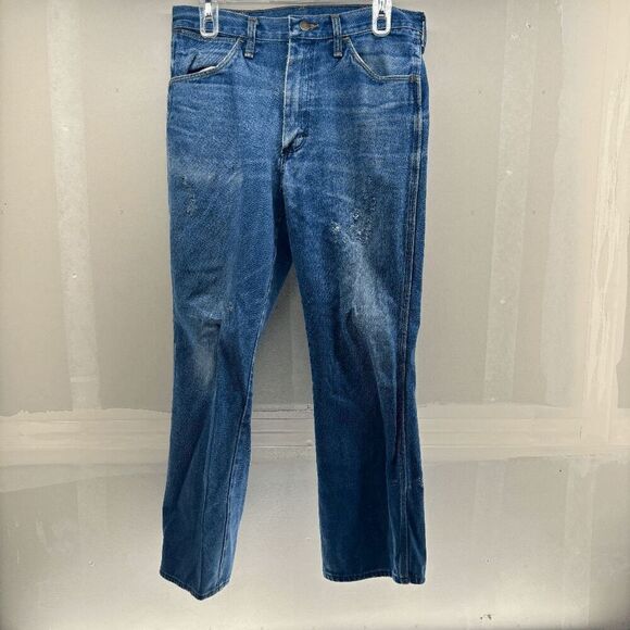 Vintage 1970s Lee Riders Denim Jeans 31x28 Talon 42 Zipper Cowboy Straight B5 - Picture 1 of 12